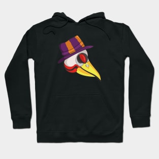 the head of a bird with a funny hat Hoodie